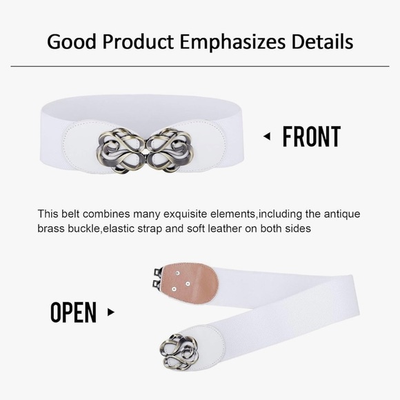 GRACE KARIN Women Stretchy Vintage Dress Belt Elastic Waist Cinch Belt, size M - Picture 6 of 8